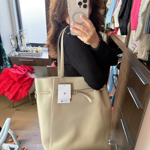 Givenchy Calfskin Voyou Medium North South Tote Natural Beige - Picture 3 of 12